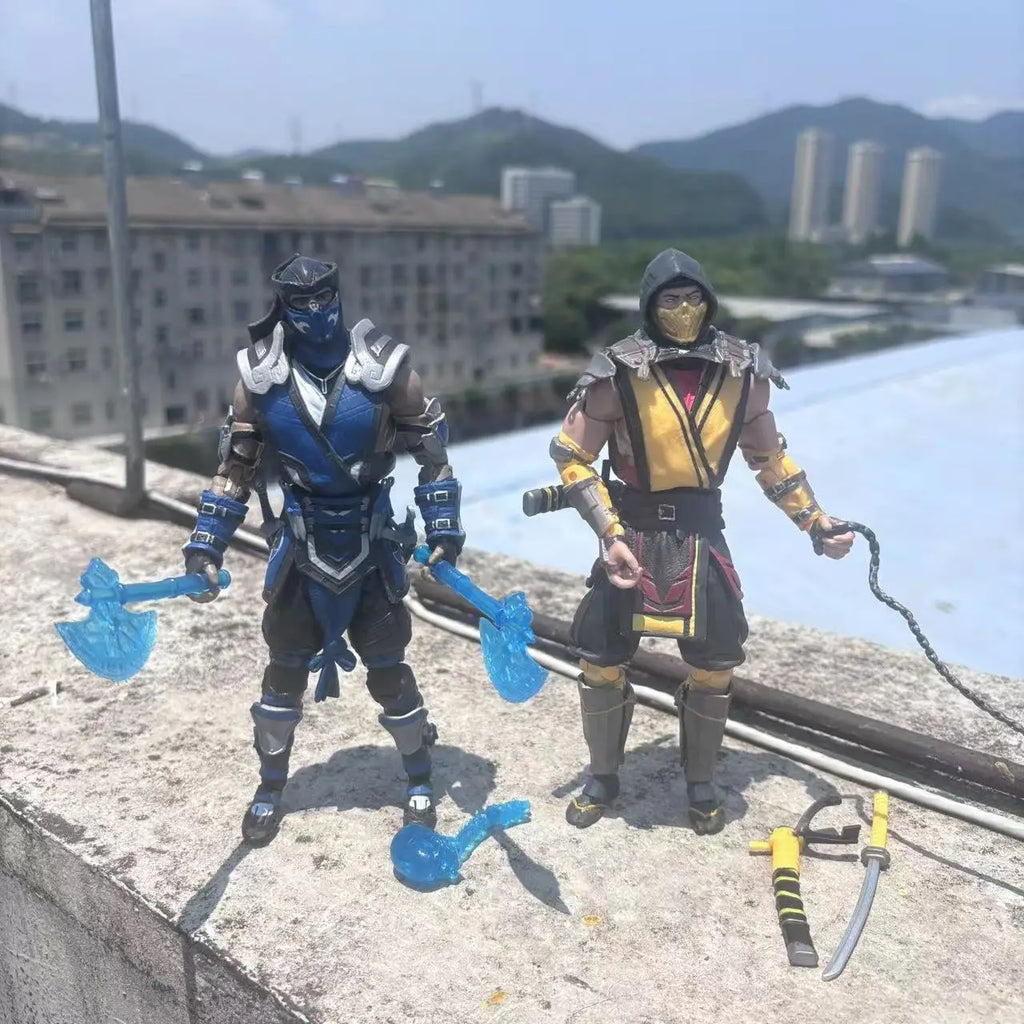 Game Mortal Kombat Sub Zero Scorpion 7" Articulated Joints Moveable Action Figure Toys 17cm