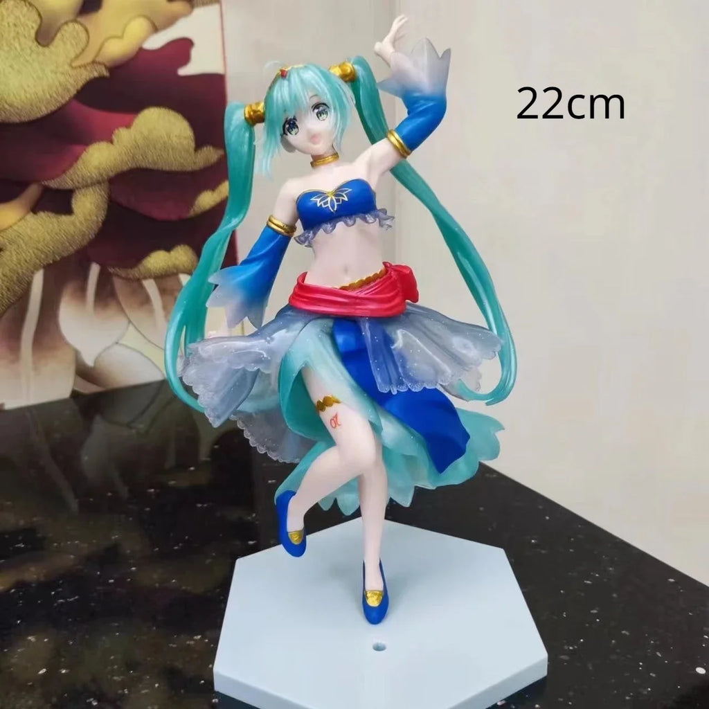 New hatsune miku Hatsune Anime Figures Collecting Summer Bikini Sweet Girl PVC Action Figures Glow Dancer Model Toys