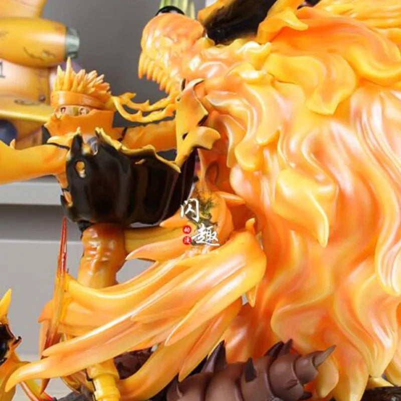 Naruto Shippuden Kurama Chakra Mode Naruto Anime Figures Action Figure Oversize Statue PVC 29cm Figurine Figma Collectible Toys