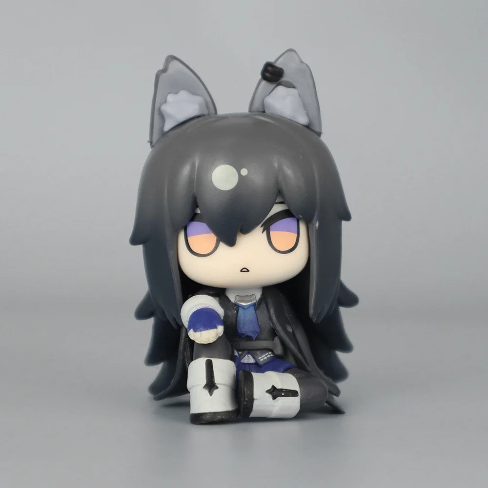 Arknights Chibi Version Super Deformed Sitting Pose PVC Anime Figure Statue Desktop Decoration Gift Collection