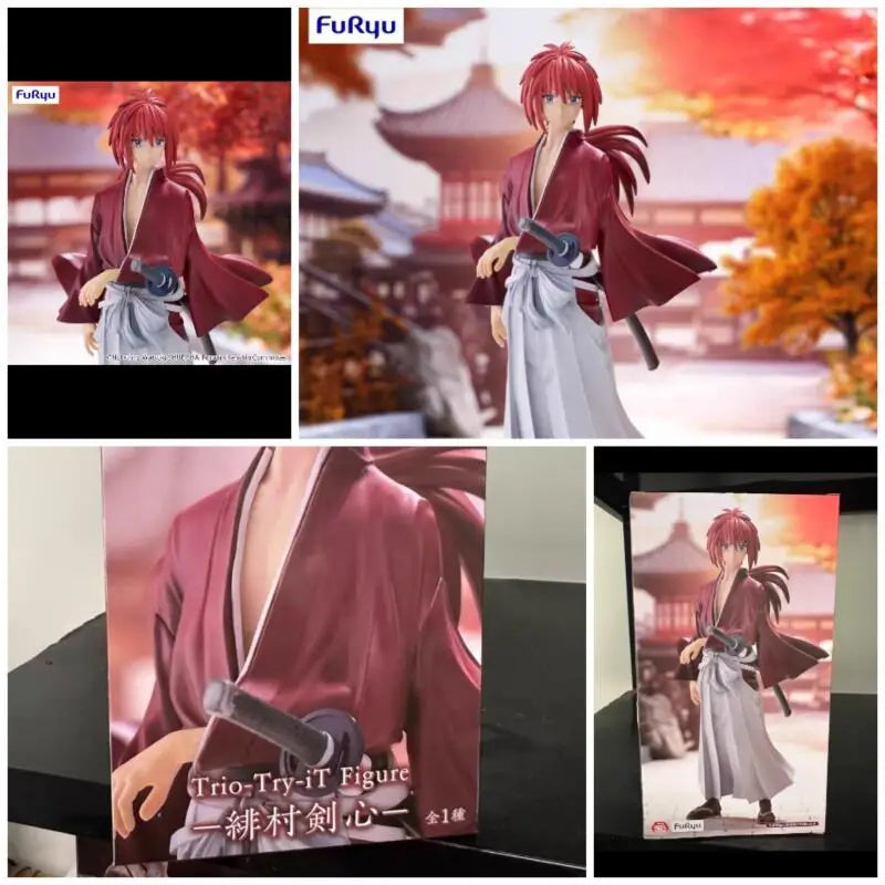 Genuine Furyu Rurouni Kenshin Trio Try It Figure Himura Kenshin Original In Stock Anime Figure Model Collector Figurine Toys