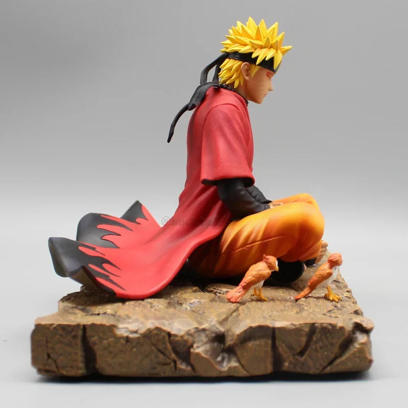 Uzumaki Naruto Anime-Figur, 16 cm große Actionfigur in Meditationshaltung, Sammlerstück, Geschenk für Anime-Fans