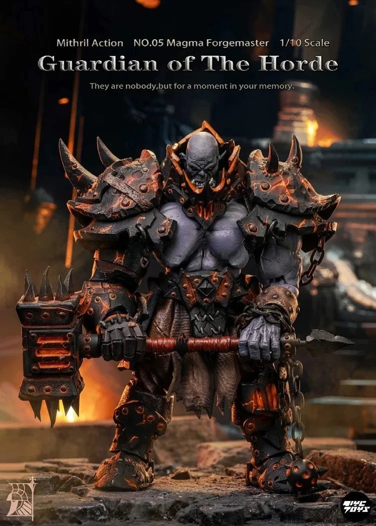 In-stock Mythril 1/10 Scale Action Soldier Tribal Guardian 05 Lava Forge Master Orc Barbarian Complete Game 6-inch Action Figure