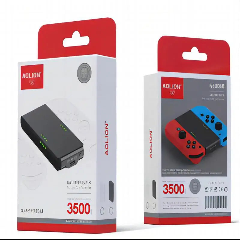 AOLION Portable Switch joncon Charging Grip Compatible With OLED 3400mAh Ultra Long Battery Life Stylish Gaming Accessory