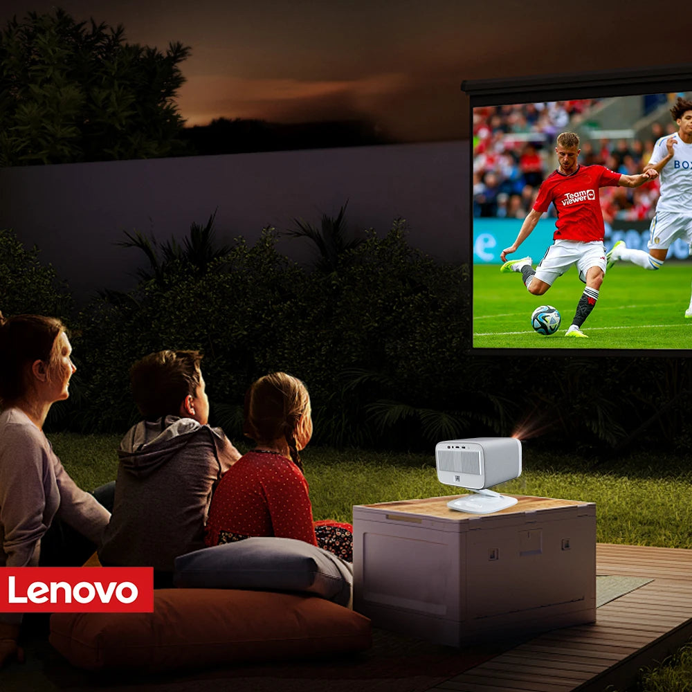 Lenovo 100P Projector 4K 1920*1080P Outdoor Full HD LED Video Movie Home Theater Portable Beam Projector PK hy300 Proyector