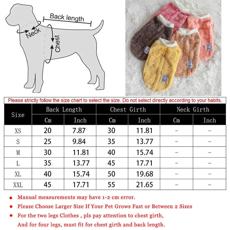 Weiche Fleece-Hundekleidung, warmer Winterpullover für Welpen und Kätzchen, Haustierkleidung für kleine Hunde, Chihuahua, Bulldogge, Bekleidungspullover für Hunde
