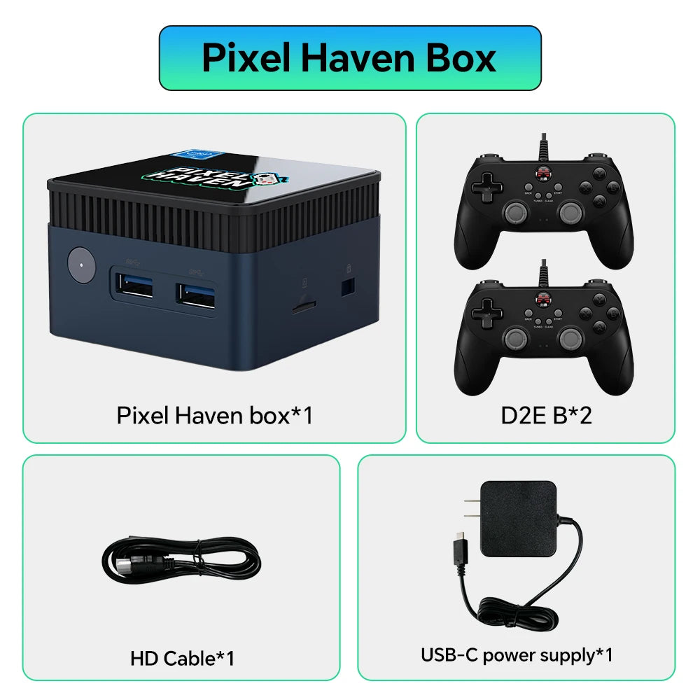JMachen Retro Video Game Console For N64/PS3/PS1/PSP/MAME/NDS/WIIU Portable Mini PC With 38252 Retro Game&48 Emulators Plug&Play