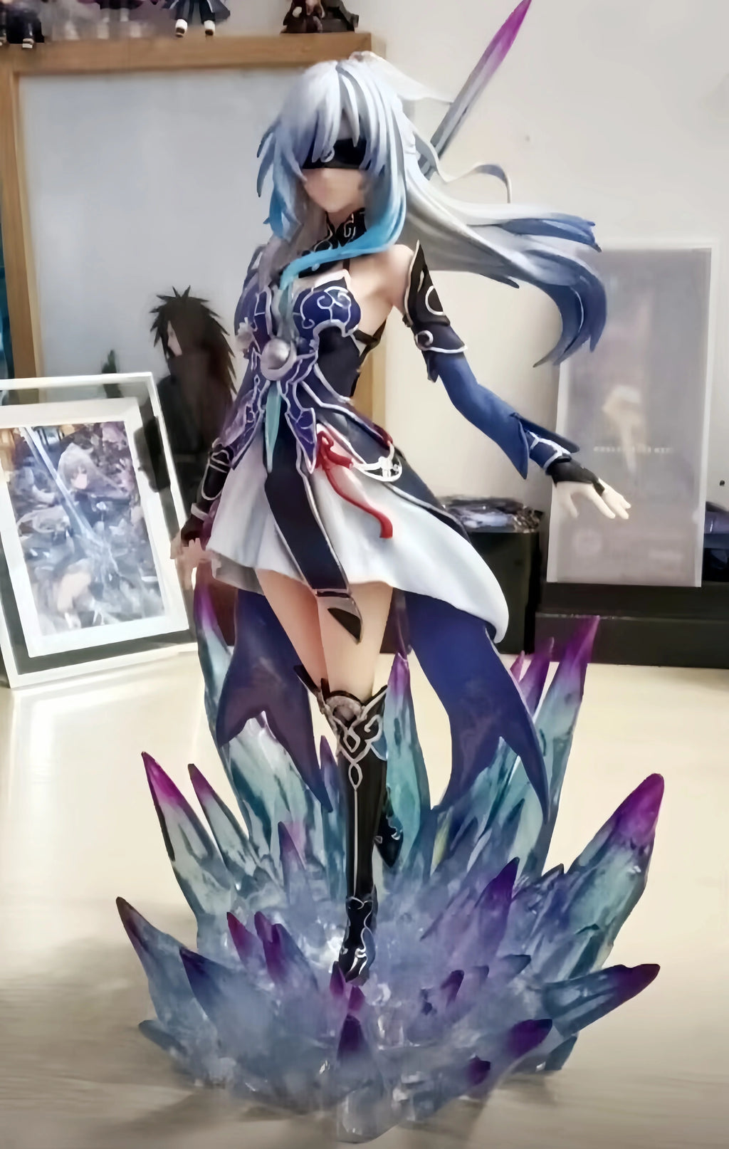 Hot New Game Peripheral Gk Anime Beautiful Girl Hand-Made Jingliu Pvc Box Decoration Model Statue Gift Tide Play Action Figure T
