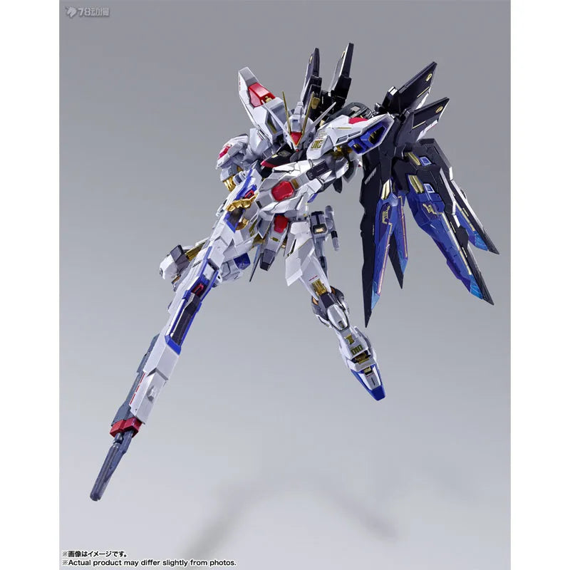 Bandai Original Mobile Gundam METAL BUILD STRIKE FREEDOM GUNDAM 195mm Anime Action Figures Toys for Boys Gift Model Ornaments