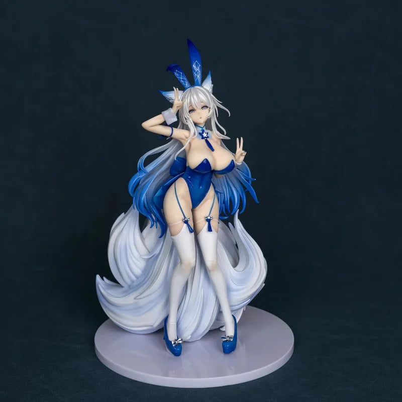 Azur Lane Shinano Dreams of the Hazy Moon 1/7 Bunny Girl GK Model Kit Translucent Skirt Twin Tails Anime Figure Decoration Gifts