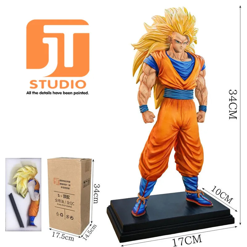 JT Studio Dragon Ball Z Goku Vegeta Gogeta SSJ1 SSJ2 SSJ4 SSJ3 Vegetto Dragonball Anime Model Figure GK Statue DBZ Figurine Toys