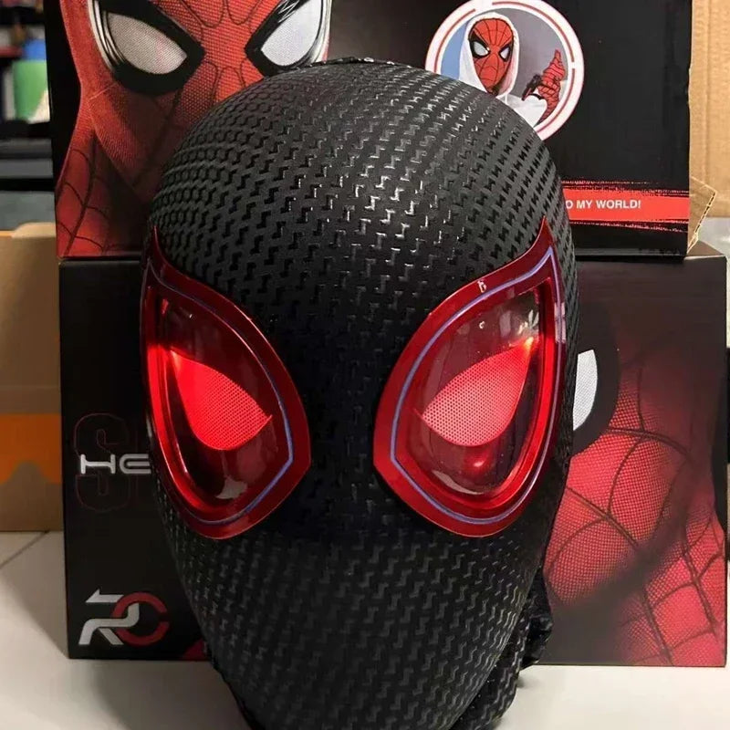 Neu The Amazing Spider-Man Kopfbedeckung Bewegliche Maske Helm Elektrische Ringsteuerung Auge Leuchtende Cosplay Sammlung Modell Spielzeug Kind Geschenk