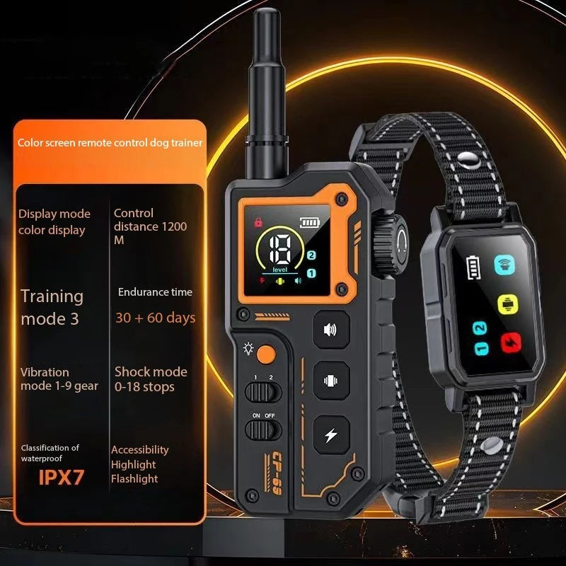 Major surround Training Collar Dog 1200m Anti Bark Dog Collar Waterproof Rechargeable Pet Remote Control Electric Collar For Dog