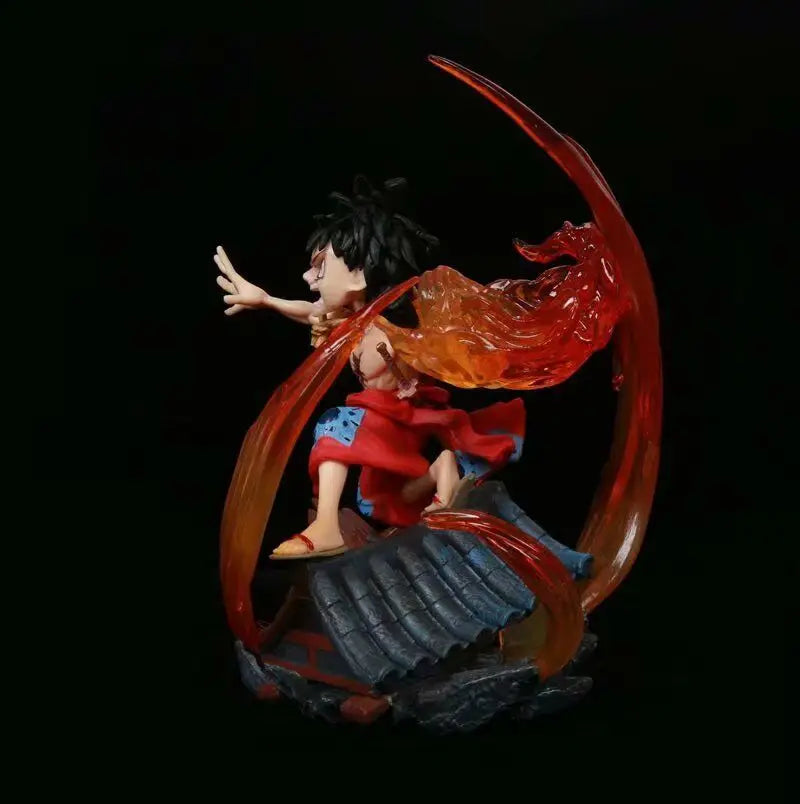 One Piece Wano Country Kimono Gear 2 Luffy Roof Top Statue Figure Anime Model Collectible Display Gift