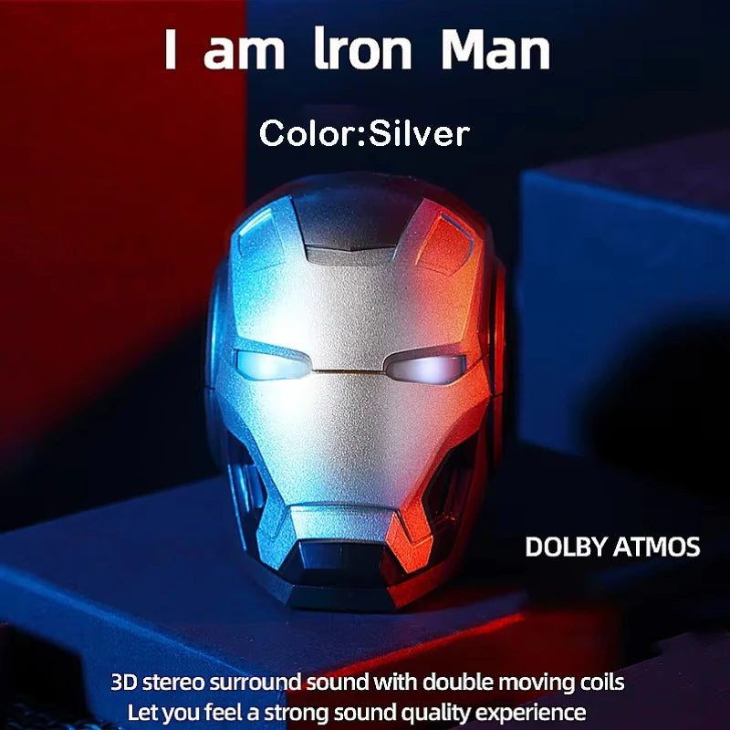 Anime Figure Bluetooth Speaker Iron Man Portable Cool Wireless Audio Bluetooth Speaker Boys Desktop Ornament Toys Birthday Gift