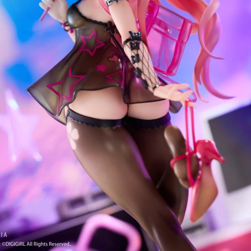 Original  27cm 1/6 Digigirlhigh Heels And Lollipop Bunny Girl Action Figure Modle Decoration Desktop Collectible Toy
