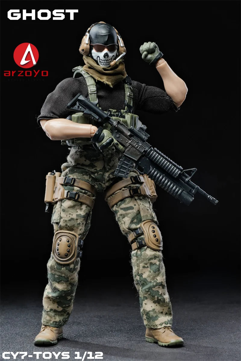 2025 Q3 CY7-TOYS 1/12 Scale Ghost Squad Special Forces Male Warrior Full Set 6inch Action Figure Body Original And Collectible