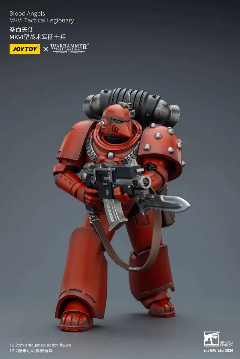 JOYTOY Warhammer 40000/40k The Horus Heresy Blood Angels MKVI Tactical Legionary Action Figure Doll Decoration Collection Model