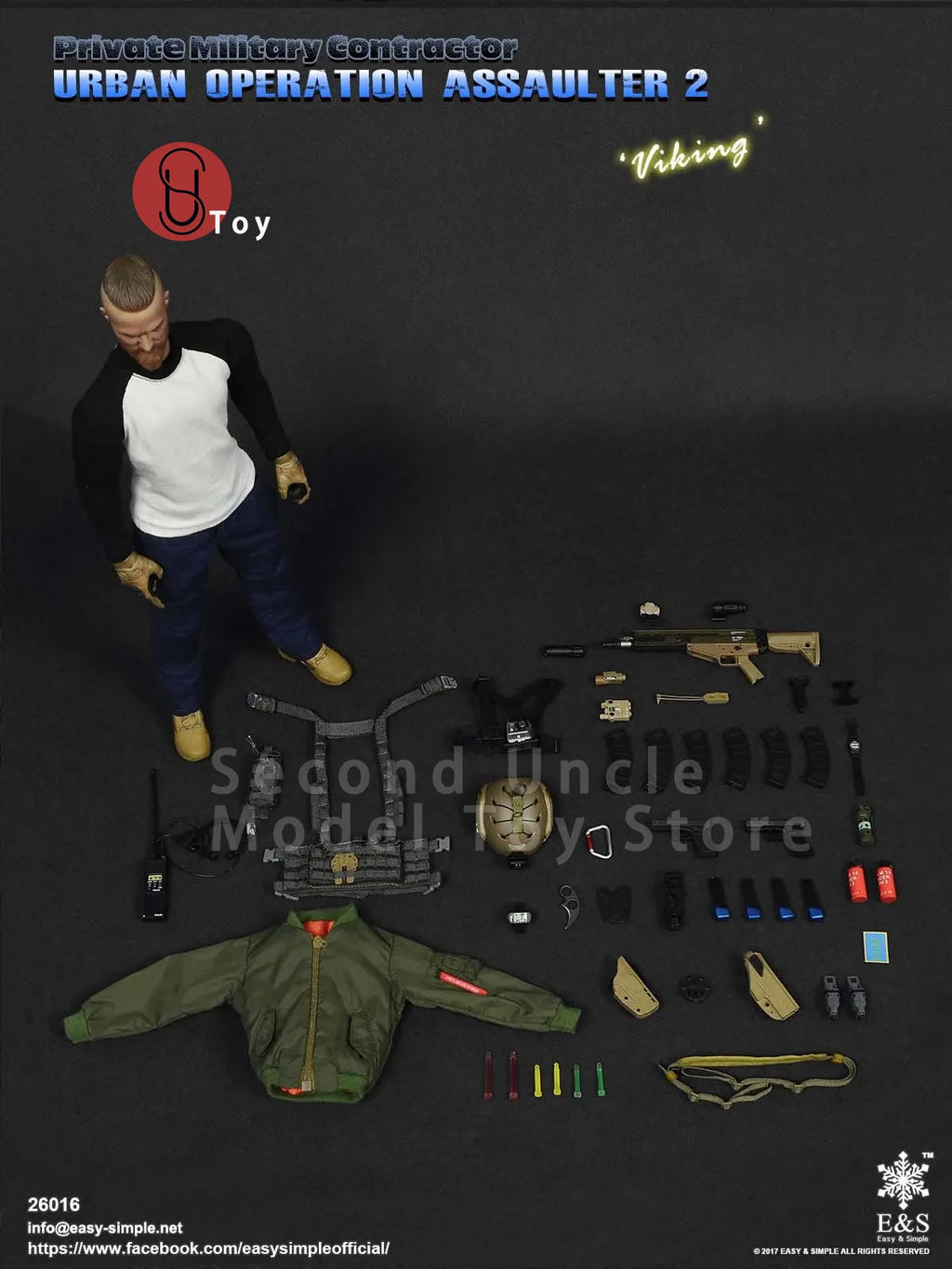 Easy&Simple ES 26016 1/6 PMC Urban Operation Assaulter 2 Viking Private Military Contractor Male Soldier Action Figure Model Toy