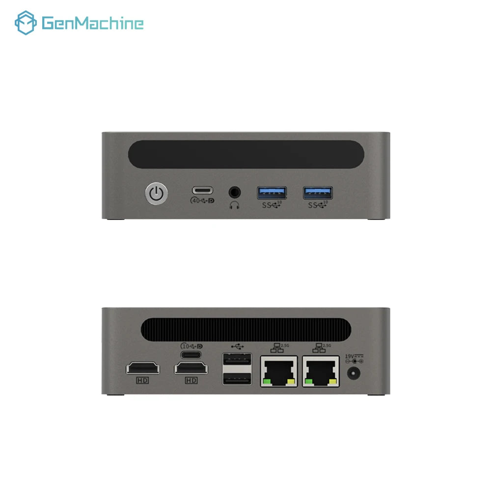 GenMachine AMD Ryzen 7 7735HS 3.2GHz 54W Mini PC Windows 11 DDR5 16G 6400Mhz WIFI6 Mini Pc Gamer Diy Gaming Computer