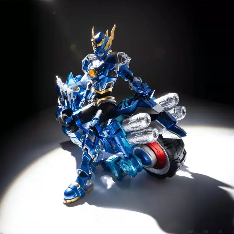 Super Beast Armor Huo Linfei Long Jian 1/12 Transformable Mecha Motorcycle Assembly Model Kit LED Action Figures Boys Toy Gifts