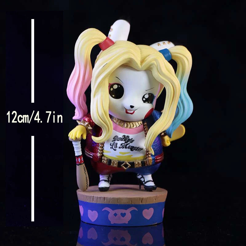 Marvel Anime DC 12CM Q Edition Clown Picchu Doll Figure Case Desktop Decoration Model Collection Christmas Surprise Gift