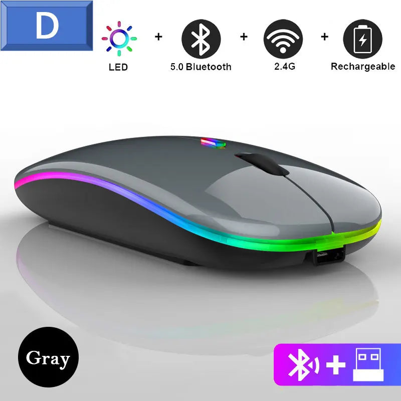 Stille Bluetooth-Maus, wiederaufladbar, kabellos, optische Maus für Computer, Laptop, für iPad, Samsung Tablet, Universalmäuse, geräuschlos