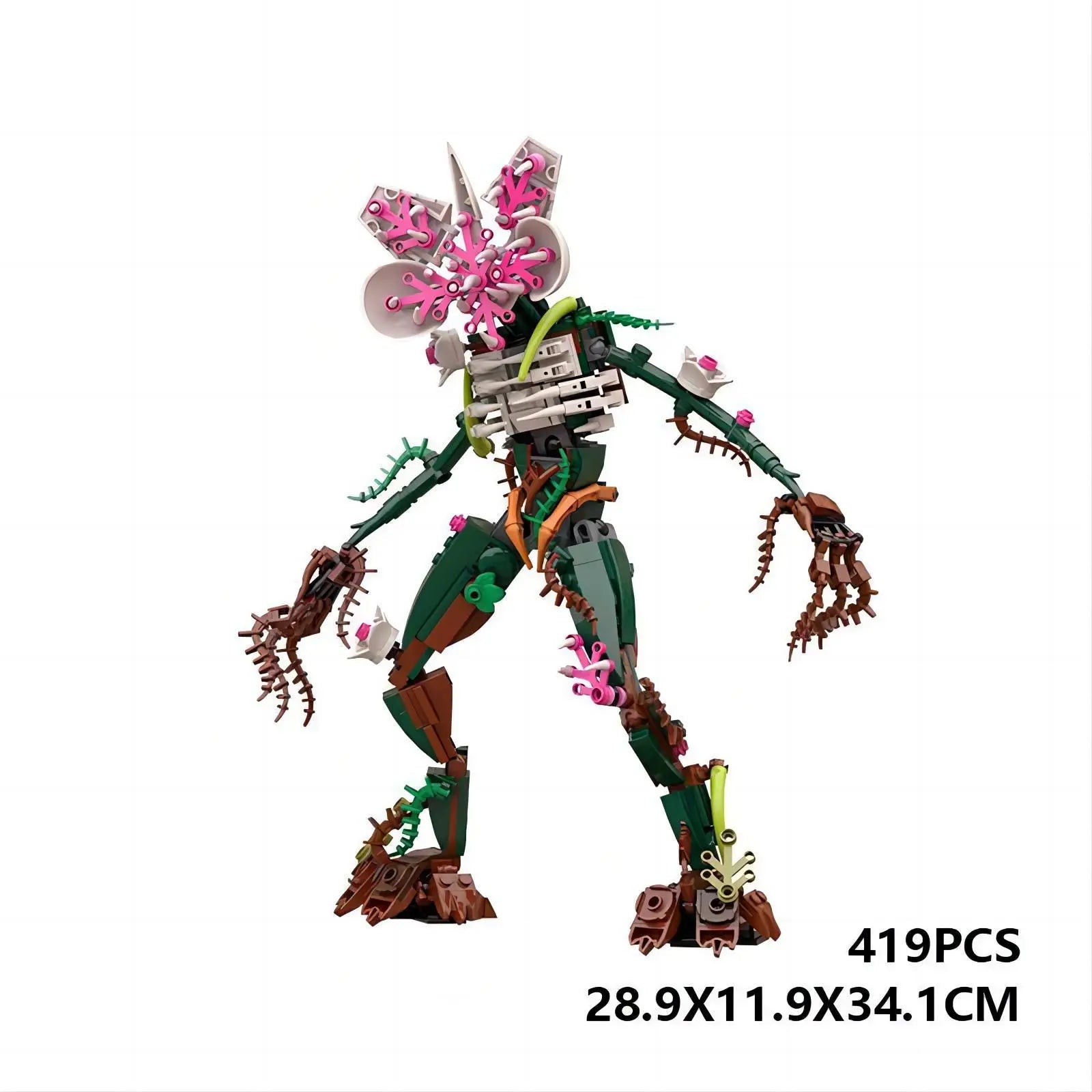 Horror Movie Stranger Chomper Figure Orchid Monsters Model Building Block Sets Toys Collector's Figure for Kids Halloween Gift