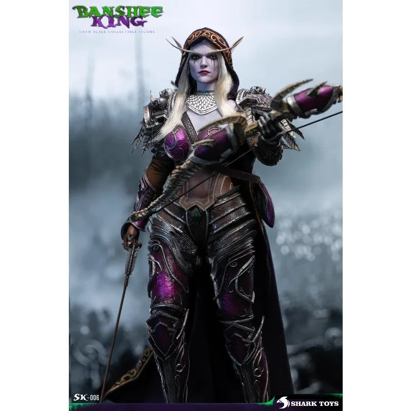 In Stock SHARK TOYS Original Female Demon King Sylvanas Windrunner 1/6 Finished Movable Doll Model Figurine Toy Gift Collection