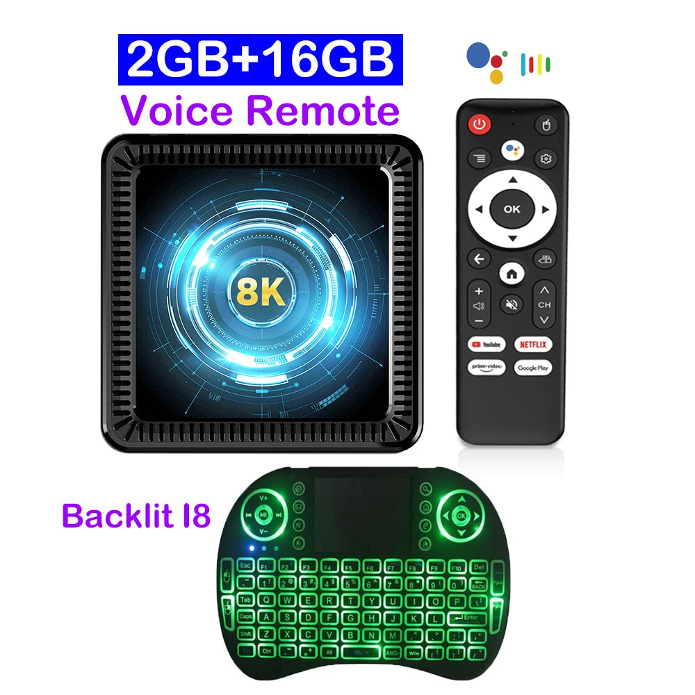 Very Fast Smart TV Box Q19 Android 14 Allwinner H618 Google Assistant Dual Wifi 5G Wifi6 8K 8GB 128GB Media Player Set Top Box