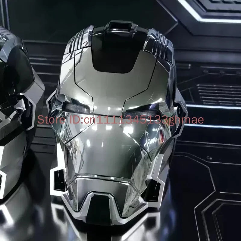 Marvel Iron Man MK17 Jarvis Helmet LED Lit Voice Activated Cosplay Mecha Mask Electric Toy for Fans And Collectors