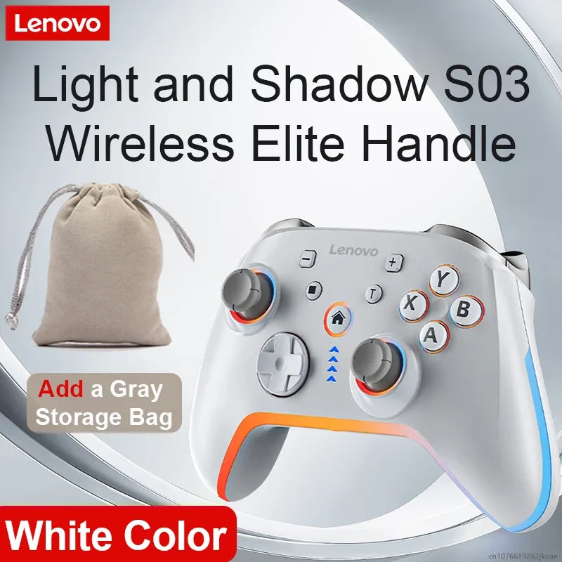 Lenovo S03 Gamepad Wireless Bluetooth Gaming Controller Hall Trigger Joystick Mecha-Tactile Buttons For Switch PC Android IOS