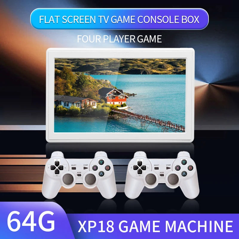 AMPOWN XP18 TV Game Console HDMI Output 7'' Screen 4000mAh Battery Portable Video Console Wireless Controller Supports Simulator
