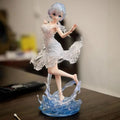 New 24cm Re:Zero Starting Life In Another World Rem Water Dress Dual Face Replacement Standing Pose Anime Figure Model Toy