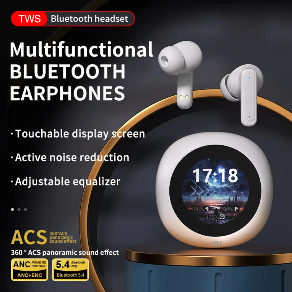 XIAOMI A18 Pro Drahtlose Bluetooth 5.3-Kopfhörer Touchscreen-Steuerung Wasserdichte Kopfhörer mit Mikrofon HiFi-Soundeffekte