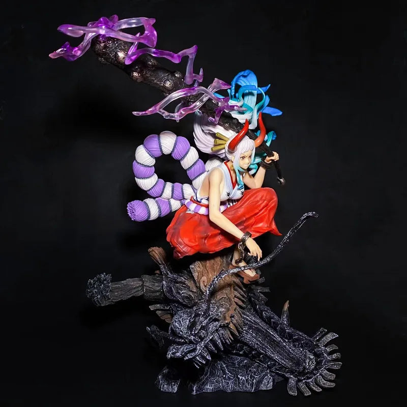 42cm Anime One Piece Wano Country Kaido's Daughter Yamato Thunder Bagu ...
