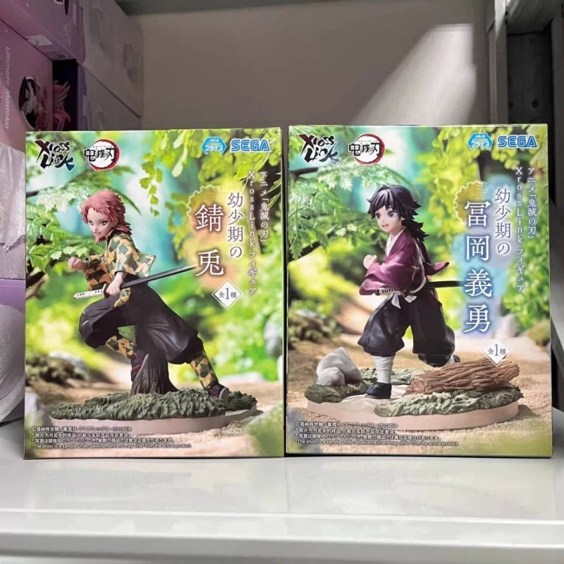 Original Sega Anime Figure Demon Slayer Xross Link Juvenile Period Tomioka Giyuu Sabito Model Collector Desktop Ornament Toy