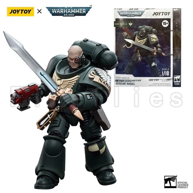 1/18 JOYTOY Action Figure 40K Dark Angels Intercessors Brother Nadael Asharr Re-issue Version Anime Model Toy