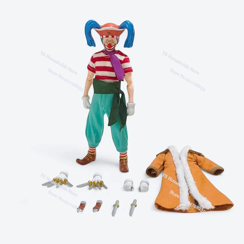 Action Role 1/12 Anime One Piece Cunning Clown Action Figure Collection Movable Body Design 6inch Male Soldier Model Toys Gift