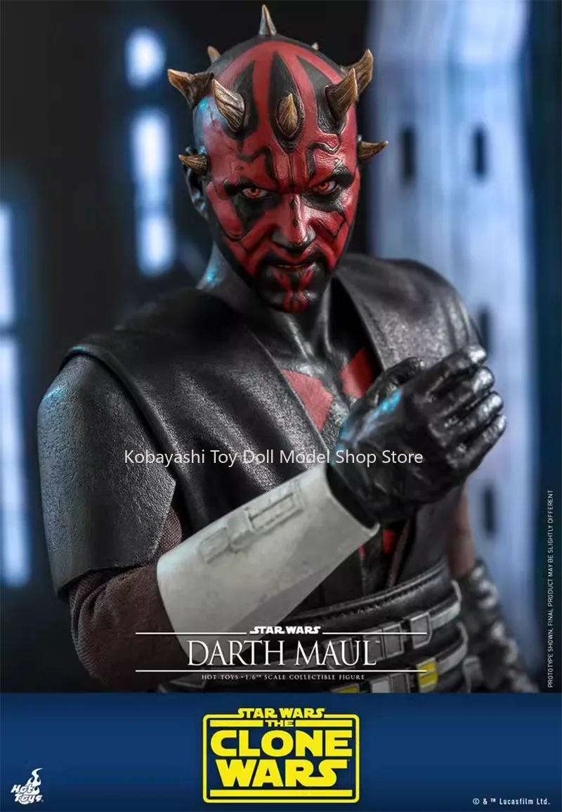 In Stock Hottoys Ht 1/6 Tms024 Star Wars, The Clone Wars Darth Maul Action Figure Model Toy 29cm Collectible Ornament Gift