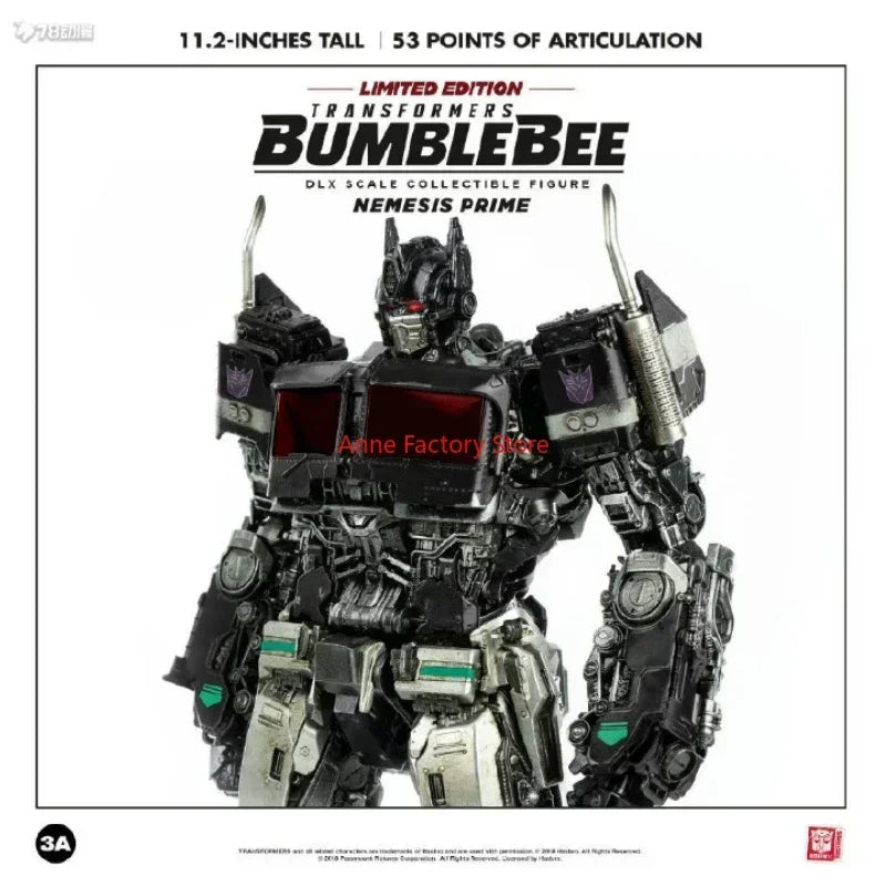 In Stock New Original Threezero 3A DLX Transformation Nemesis Prime Limited Edition 11.2inches/28.5cm  Action Figure Toy