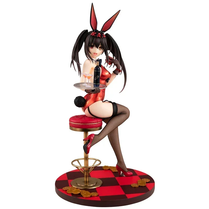 23cm KDcolle Date A Live Anime Girl Figure Kurumi Tokisaki Alluring Kimono Action Figure Kurumi Sexy Girl Figure Adult Model Toy