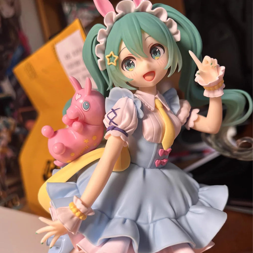 Original Genuine Model Taito Hatsune Miku x Rody 20cm AMP Fairy Tale Figure Anime Figurine Collections Toys Gifts Wholesale