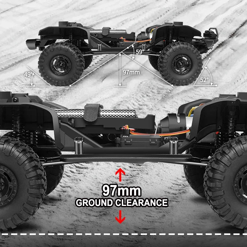 RC Crawler 1/10 Rc кола 4WD RTR HB R1001 с LED 2.4G електрическо дистанционно управление Rock Buggy офроуд превозно средство Rc коли за възрастни