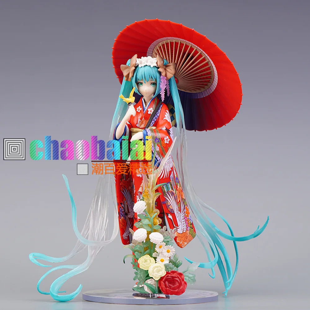 Hatsune Miku Anime Kimono Stronger Miku girly girl Kawaii Beautiful Statue Figure Toys Birthday Gift