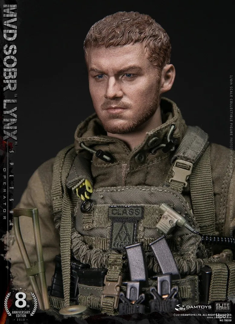 【MT】 DAMTOYS NO.78059 8th Anniversary Edition: RUSSIAN SPETSNAZ MVD SOBR LYNX 1/6 Action Figure Model Toys
