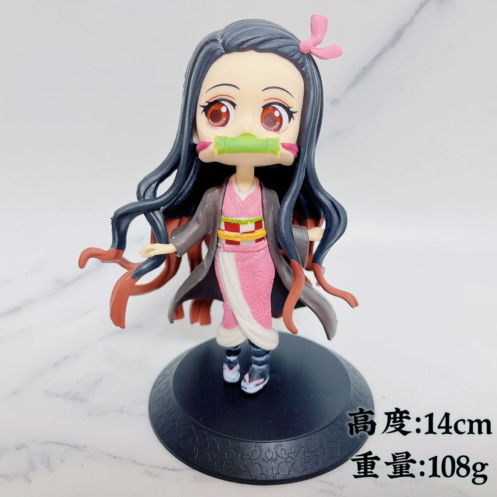 Anime Demon Slayer Action Figurine Kimetsu No Yaiba Figure Kamado Tanjirou Nezuko Agatsuma Zenitsu PVC Model Doll Toys