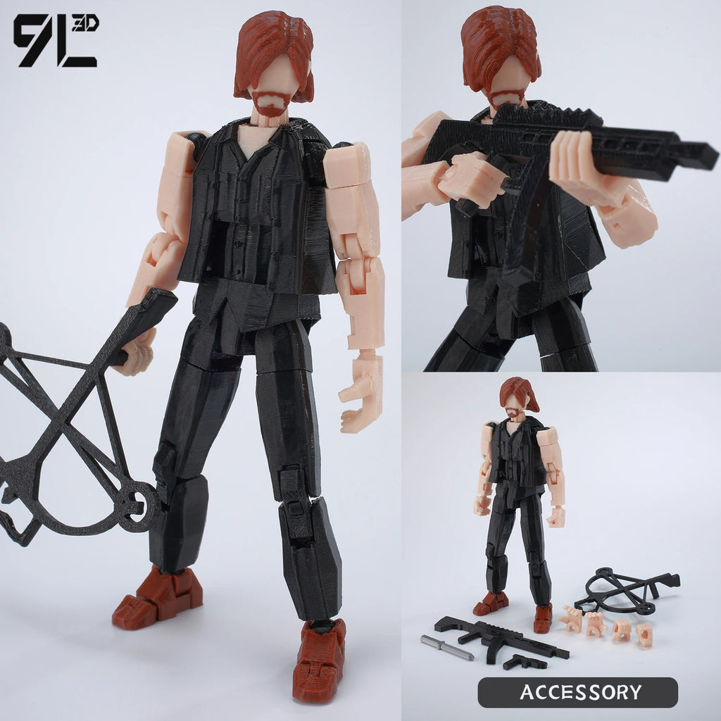 9L3D Lucky13 The Walking Dead Multi Jointed Anime Figure Collectible Full Body Movable Robot Cool Anime Figure for Birthday Gift