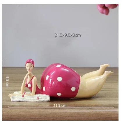 Nordic Ins Golf Schönheit Plump Frau Ornamente Handwerk Hause Wohnzimmer Schreibtisch Fett Mädchen Figuren Clubs Statuen Dekoration Zubehör
