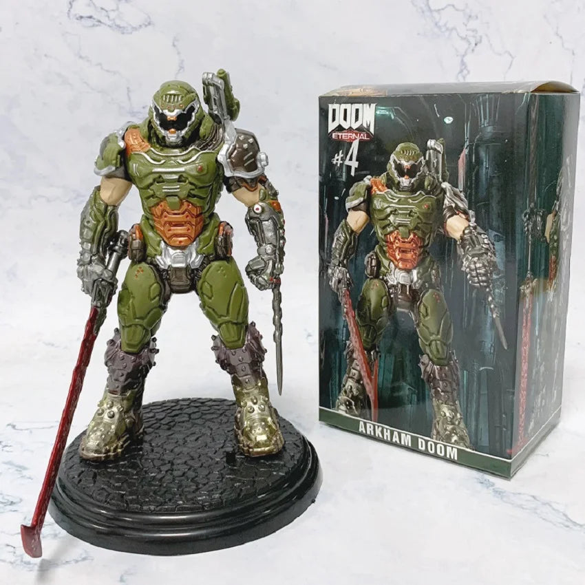 21cm Doom Slayer Eternal Demon Hunter Arkham Standing Posture Collectible Model Desktop Ornament Doll Pvc Toy Gifts